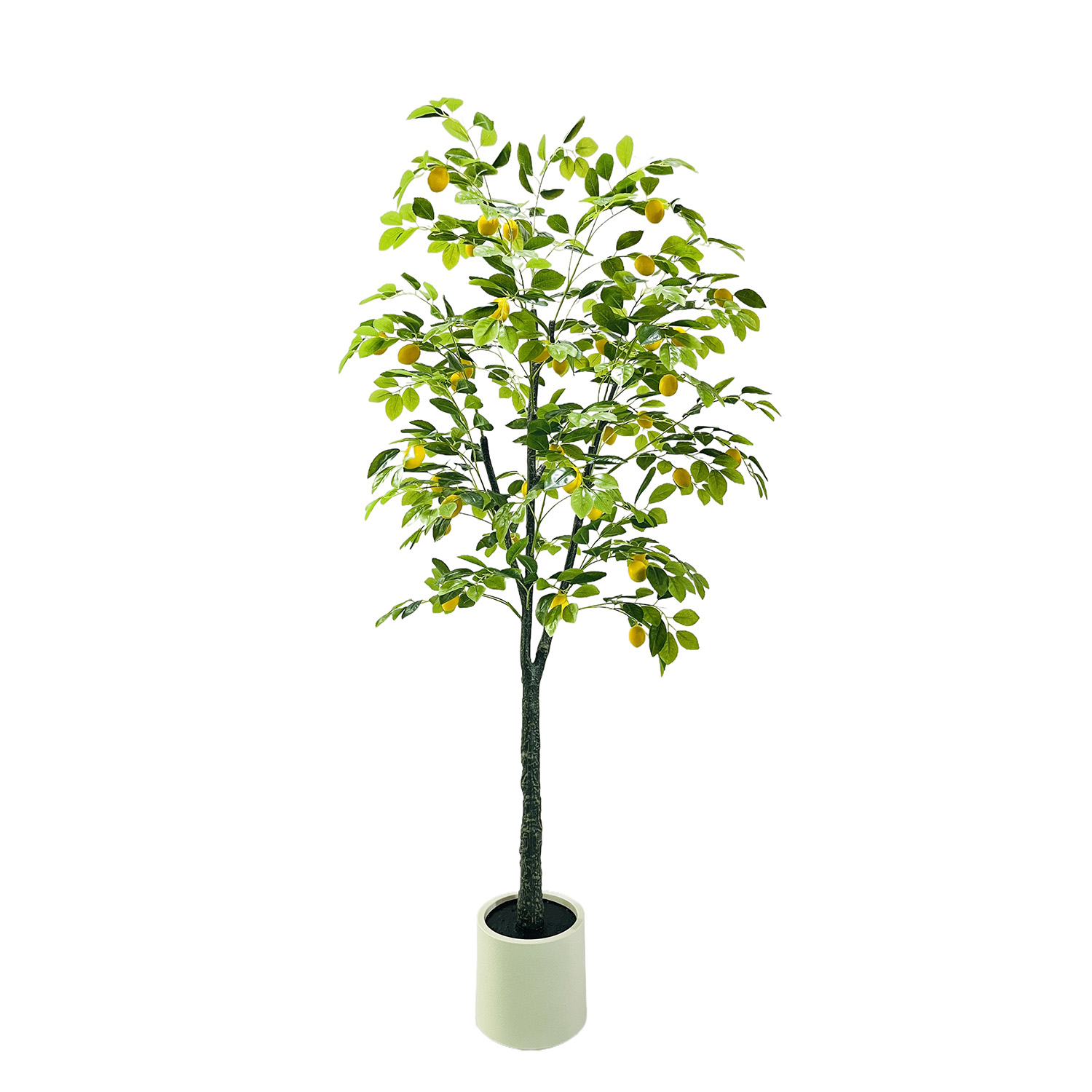 Christmas Tree Artificial - レモンツリー人工植物、180cm大型人工植物（鉢植え）、リアルなレモンツリー、インテリア装飾、バルコニー、リビングルーム、オフィス、フェスティバル装飾、結婚式、クリスマス用のアートプラント