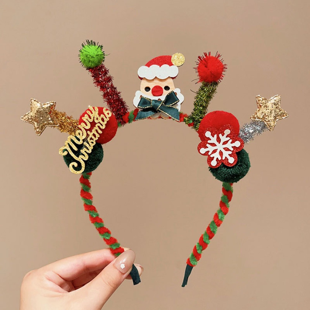 Reindeer Antlers Headband - ぬいぐるみLEDクリスマスヘッドバンド 光るエルクヘアフープ グリッターアントラーズヘッドバンド パーティードレスアップ トナカイ光る新年ヘッドバンド