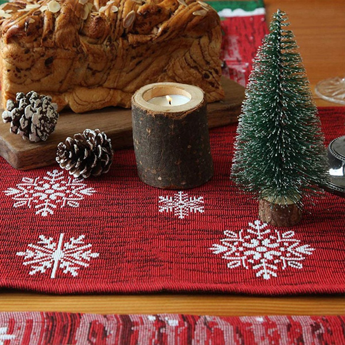 Christmas Table Runner - ABDD HOT クリスマス テーブルランナー - 冬のテーブルランナー、キッチンやダイニングのクリスマスデコレーション、ホームパーティーのテーブルデコレーションに。