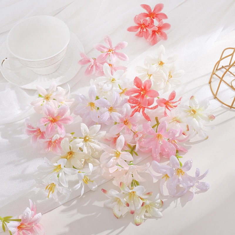 10 個造花ヘッドミニシルク露ユリの花クラフトリース家の装飾 - Christmas Wreath Fake のレビューと価格