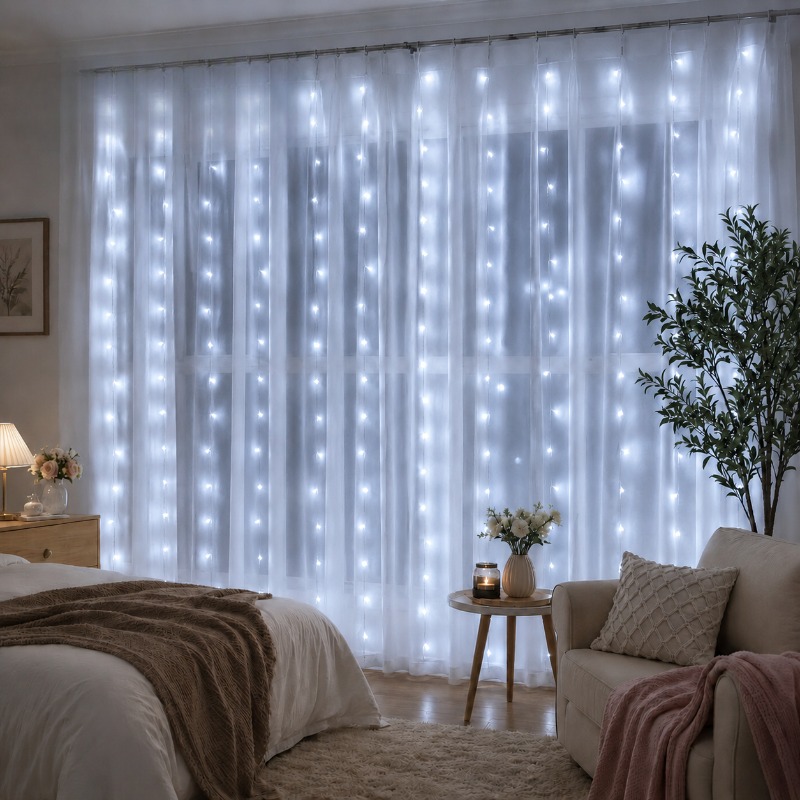 3/4/6m カーテンLEDストリングライトガーランド US - Led Fairy String Lights のレビューと価格
