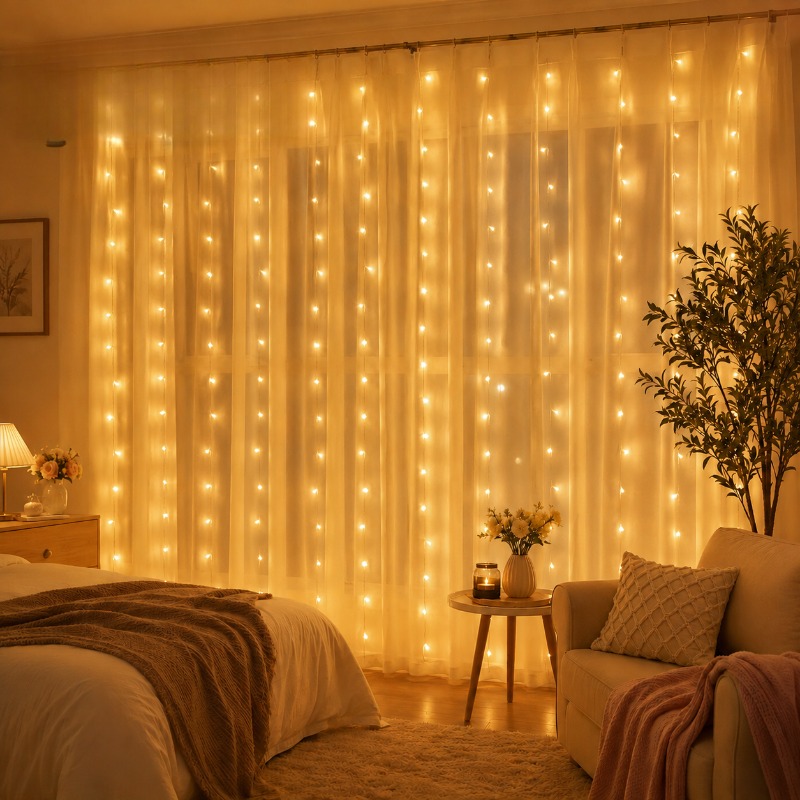 3/4/6m カーテンLEDストリングライトガーランド US - Led Fairy String Lights のレビューと価格