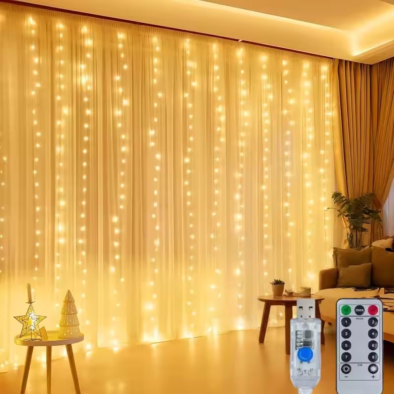 3/4/6m カーテンLEDストリングライトガーランド US - Led Fairy String Lights のレビューと価格