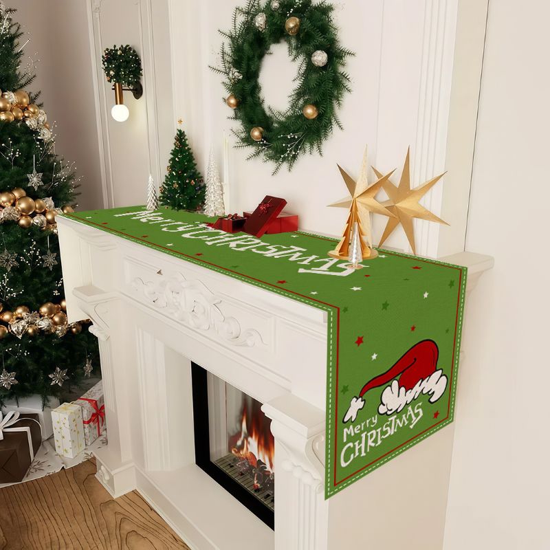VIKAMA かわいい漫画クリスマステーブルランナープレース - Christmas Table Runner のレビューと価格