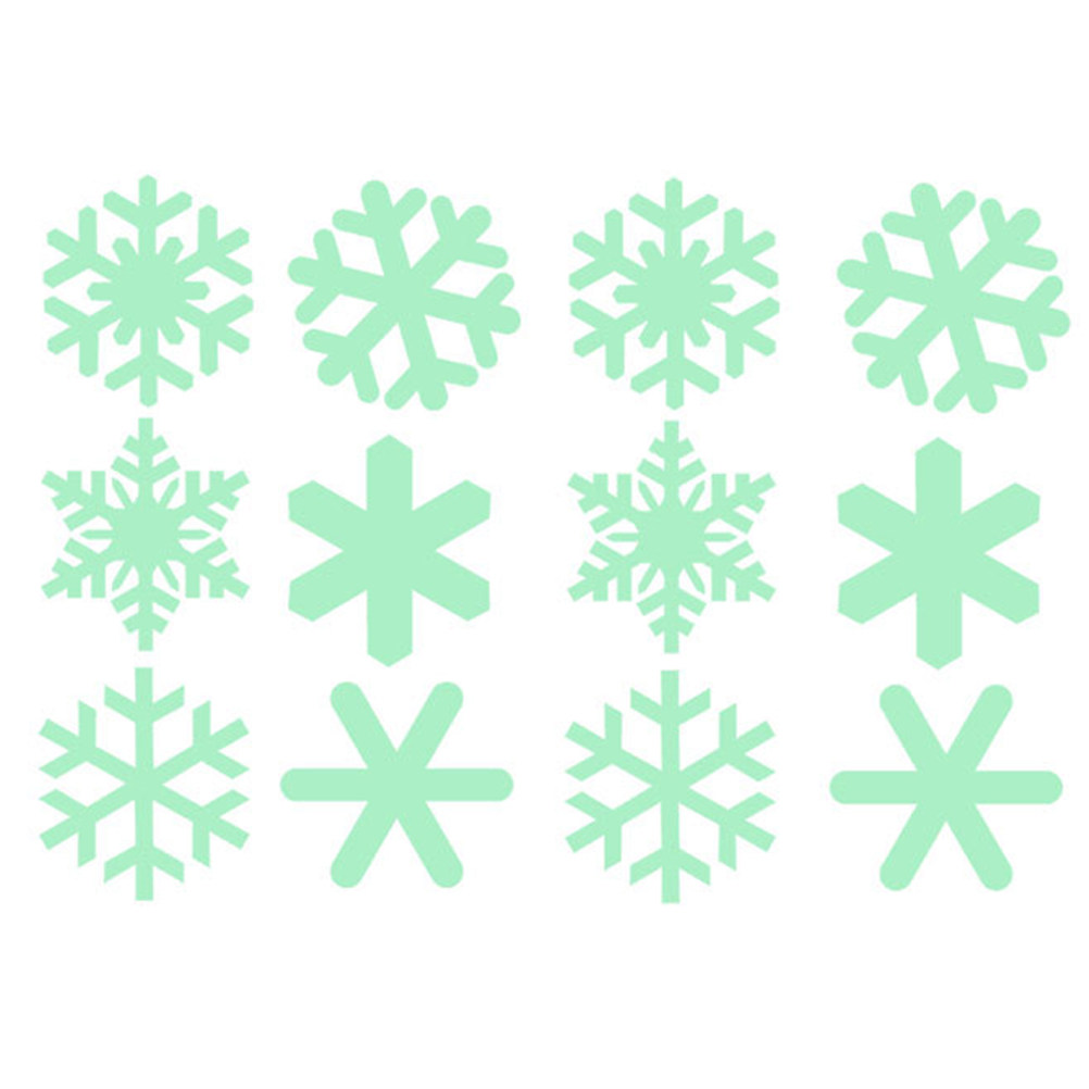 1セット 光るクリスマススノーフレークウォールステッカー 暗 - Snowflake Window Decal のレビューと価格
