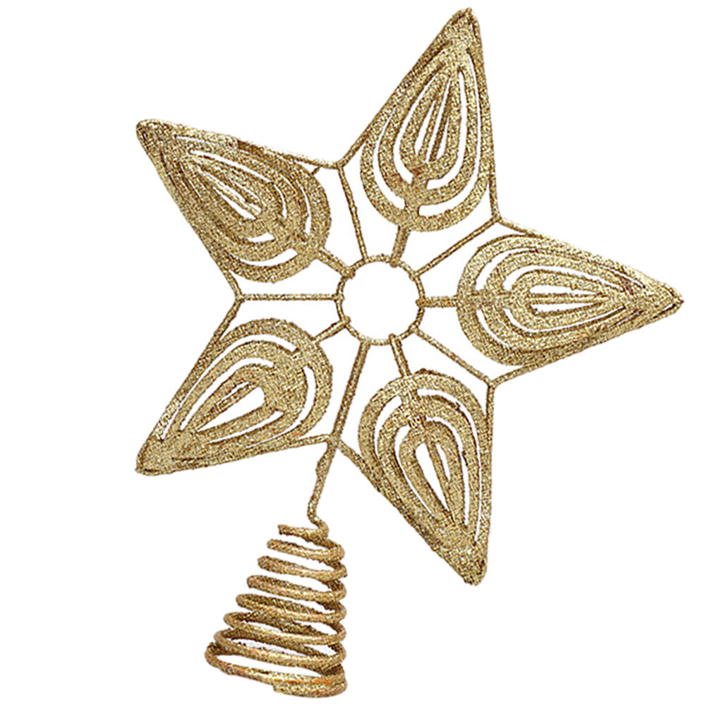 1個入り スター型クリスマスツリートッパー 鉄製アートオーナ - Star Tree Topper のレビューと価格