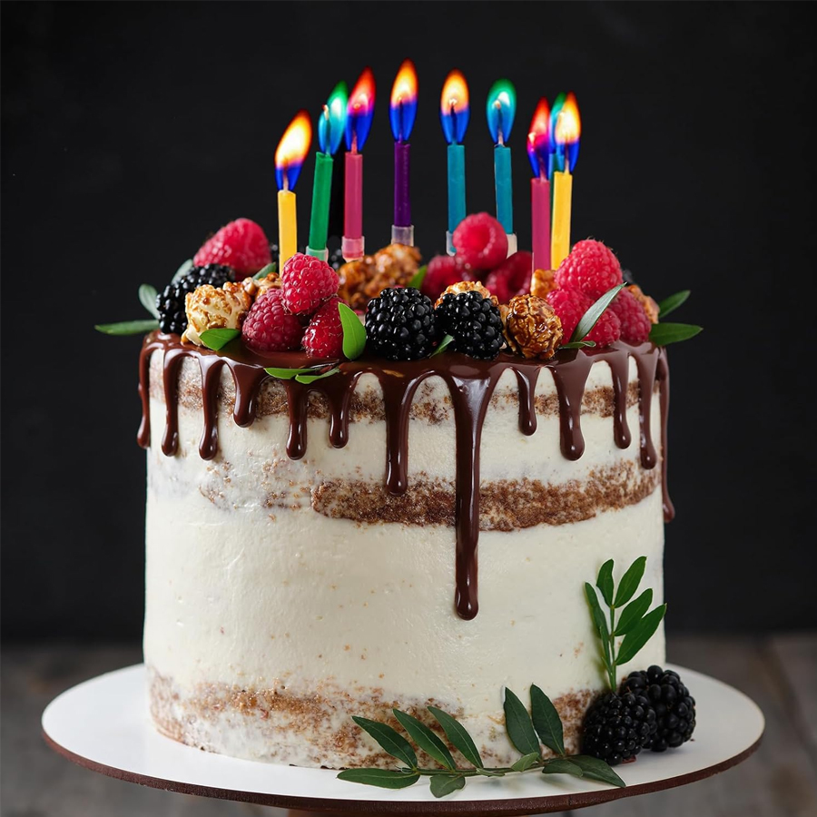 12/24 個の誕生日ケーキキャンドルハッピーバースデーキャ - Holiday Candle Set のレビューと価格